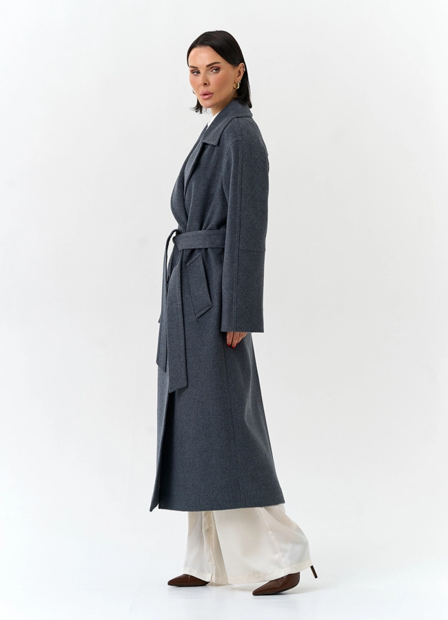 Женское пальто с английским воротником модель № 32577 универмаг малина