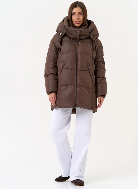 Женский пуховик с капюшоном