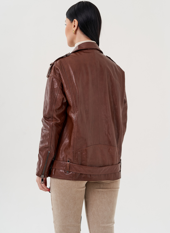 Куртка - косуха коричневого цвета