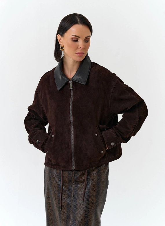 Женская куртка из натуральной замши