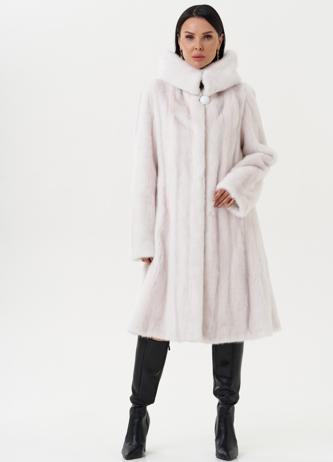 фото Шуба из меха норки в роспуск модель № 23152