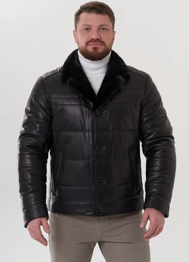 фото Мужская куртка из натуральной кожи модель № 26181 фото