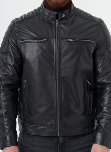 "Мото" куртка из натуральной кожи