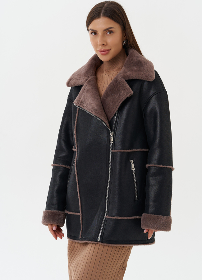 Дубленка из эко кожи модель № 27761 в кредит