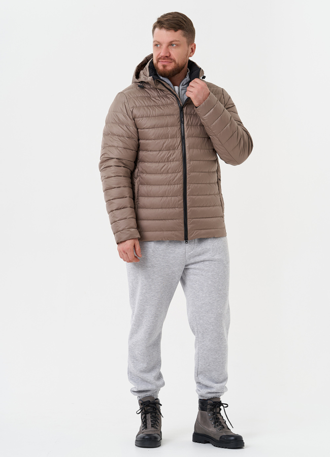Стеганая куртка с капюшоном модель № 28020 в рассрочку