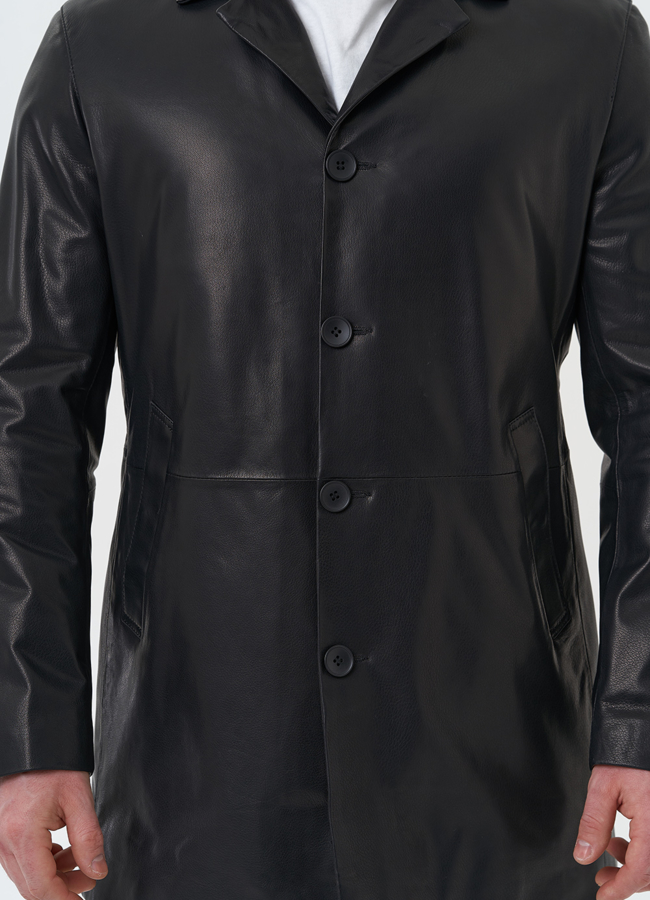 Мужской пиджак из натуральной кожи модель № 30060 универмаг малина