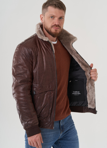Мужская куртка из натуральной кожи 