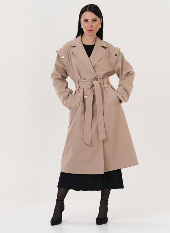 Классический плащ бежевого цвета